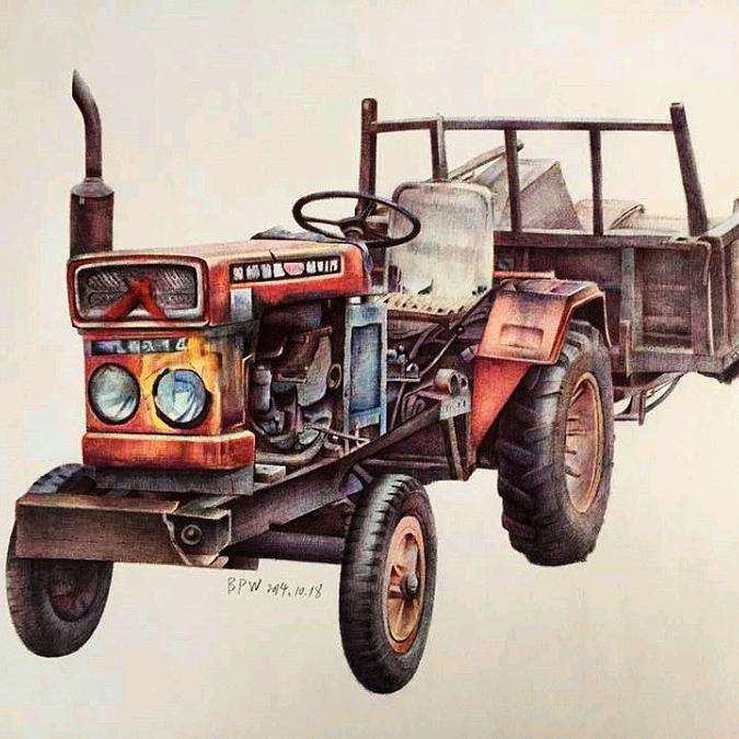 开拖拉机的小哥哥