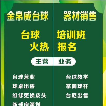金帛威台球器材（台尼更换）