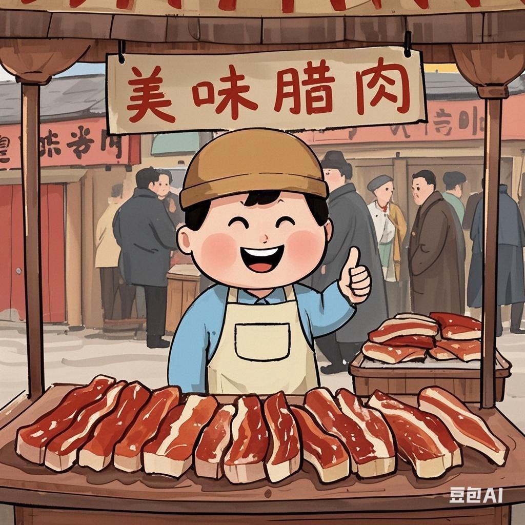亚峰的摆摊日记（陇西腊肉）