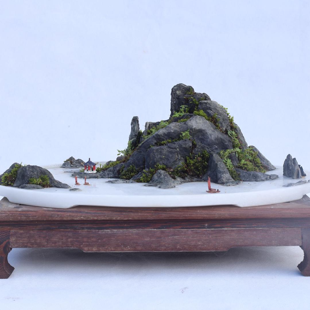 藏秀石山水盆景