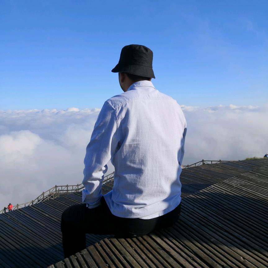 山顶上的老黄牛