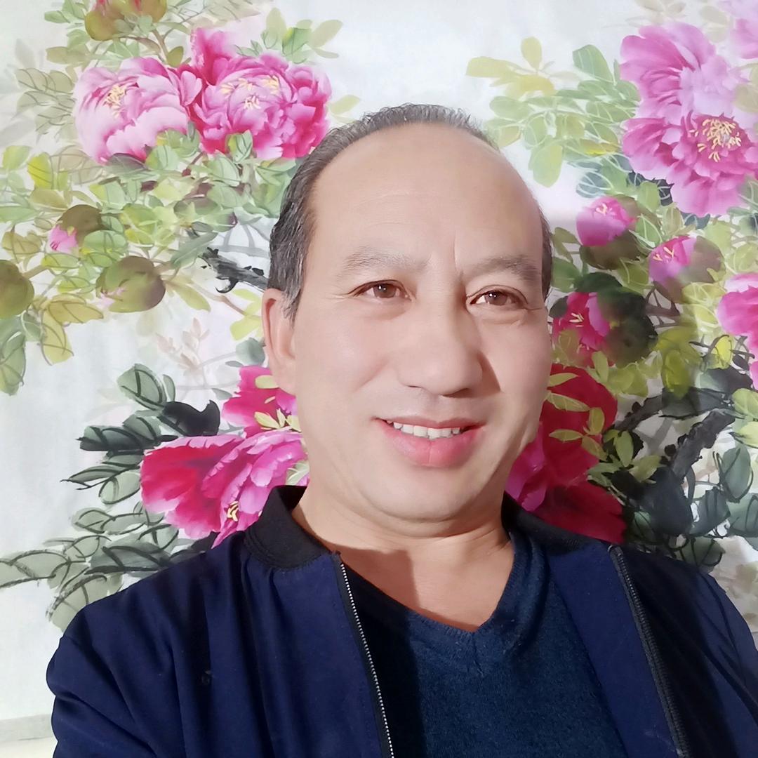 锁俊赋重彩写意牡丹
