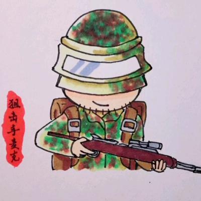吃鸡简笔画