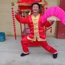 河坝花鼓：舞狮，礼炮