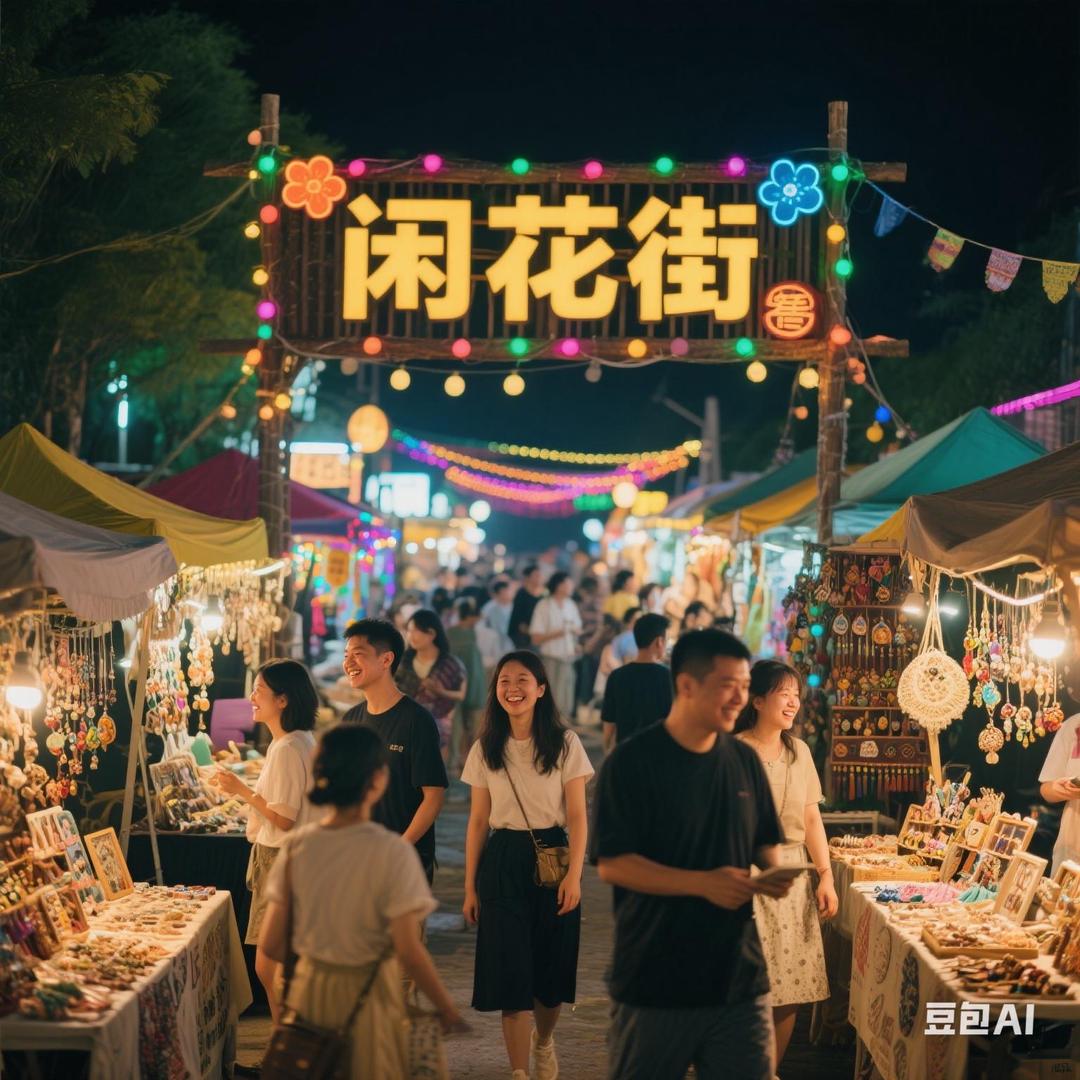 闲花街 桥南夜市