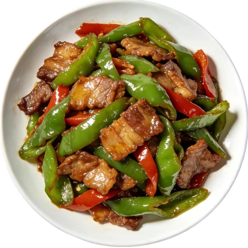 滋滋冒油香喷喷美味辣椒小炒牛肉