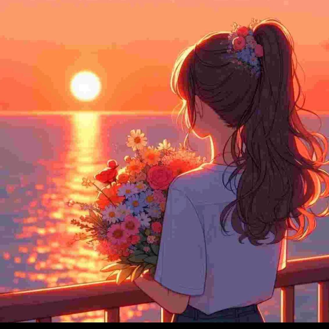 余晖映晚霞