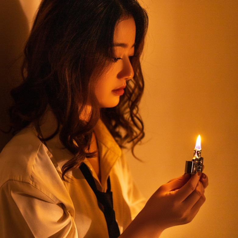 ZIPPO打火机有火姑娘