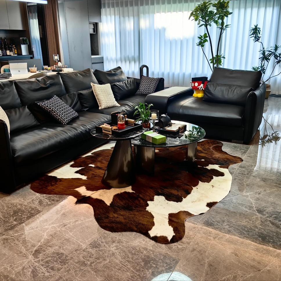 牛大大天然牛皮地毯