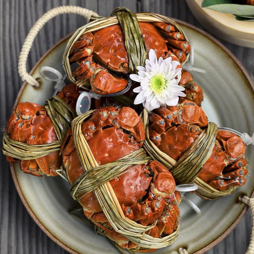 蓝天红膏大闸蟹