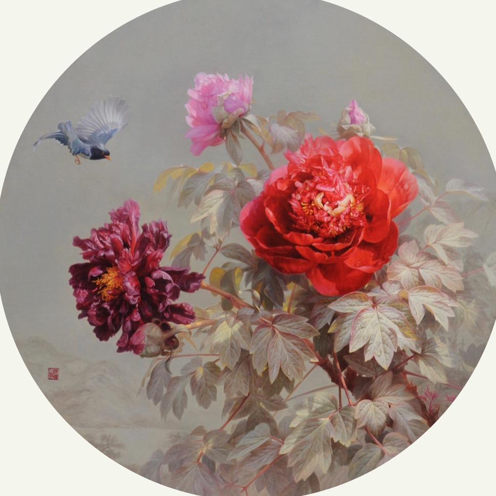 传立.牡丹花艺术