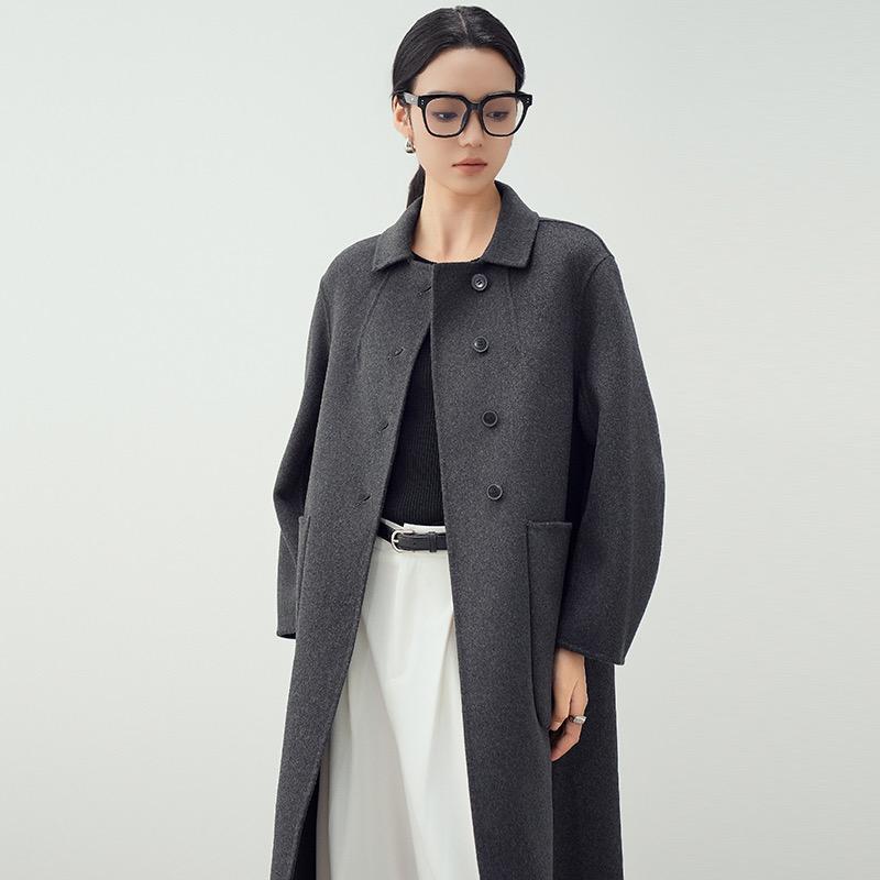 芳芳双面羊毛大衣