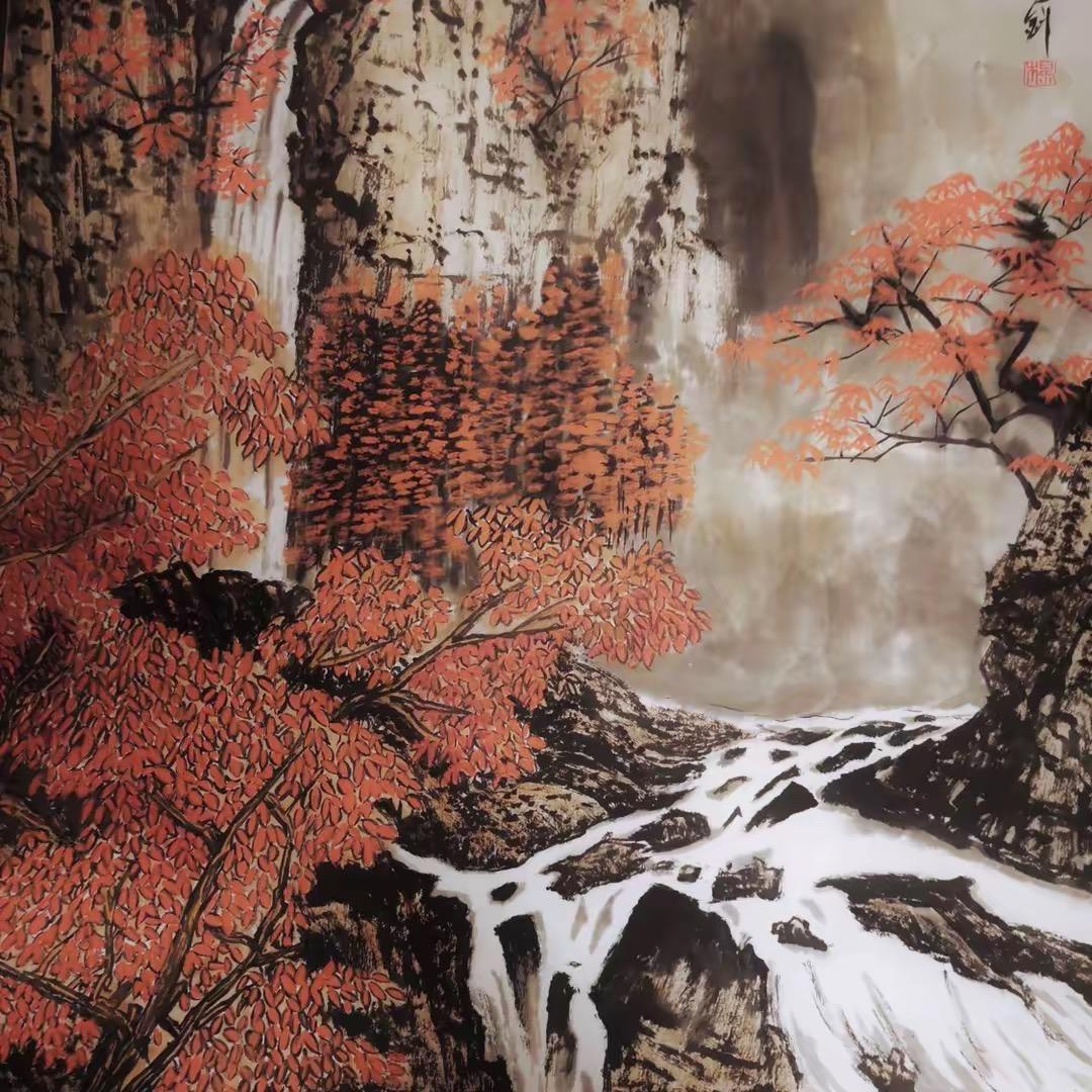 岩月山水国画
