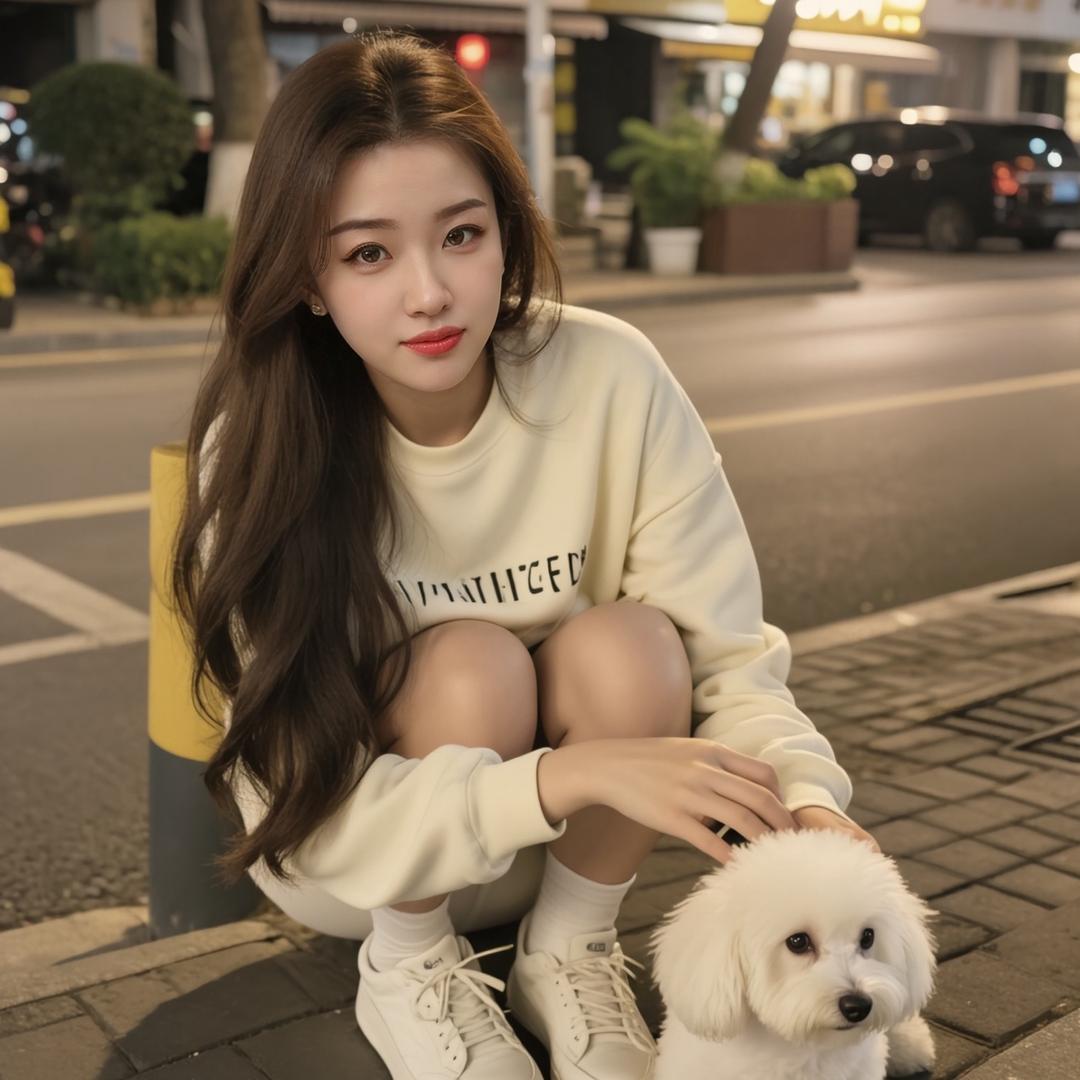 幸福快乐的小女人