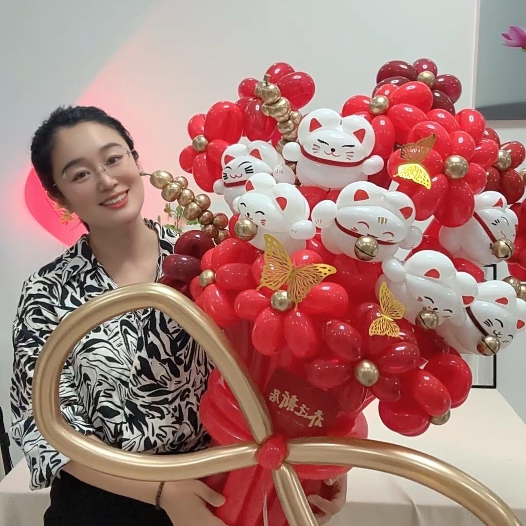 成橙气球花束上门布置［阳信同城］