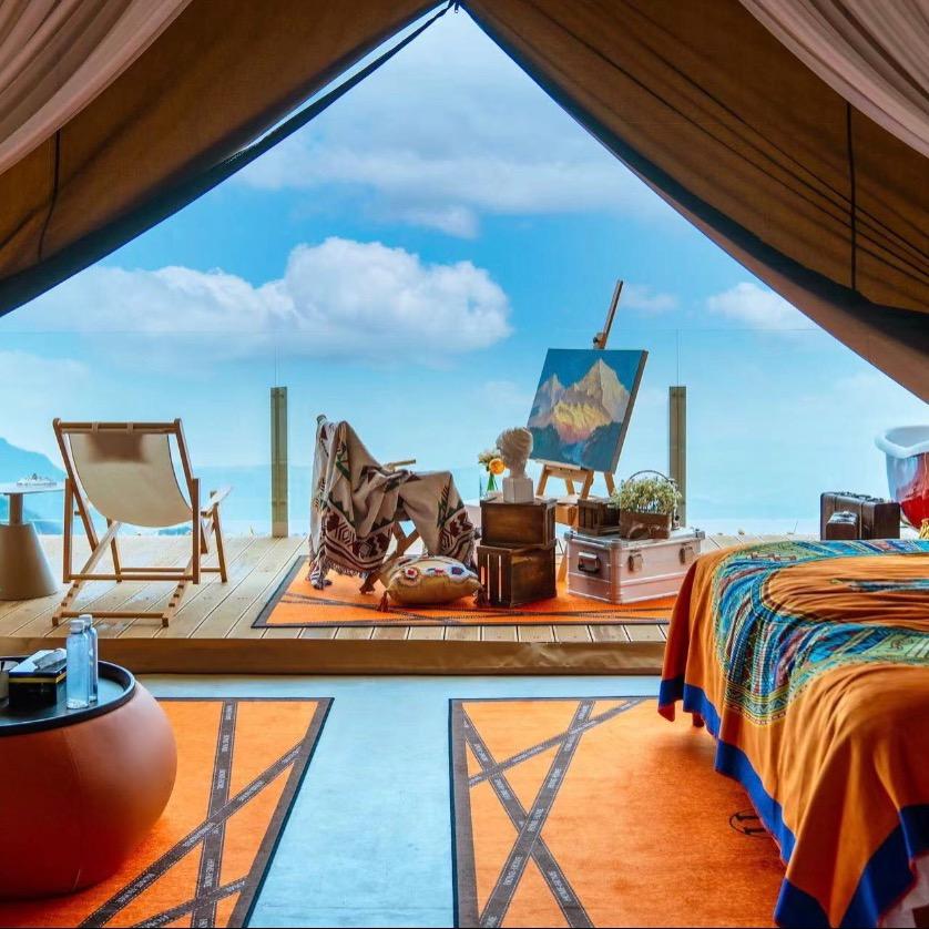 九皇山半山归墅野奢帐篷温泉酒店