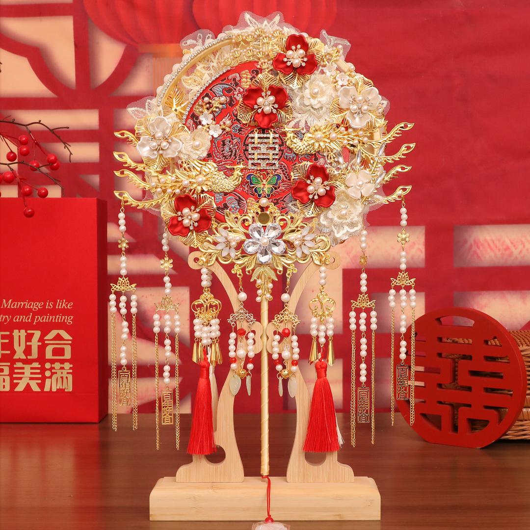 步栀铭工艺蚕丝扇