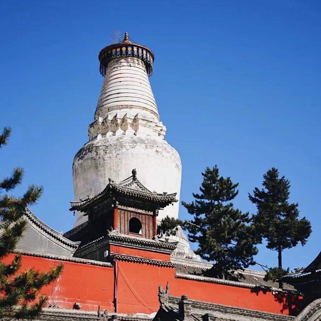 师兄在五台山点灯祈福