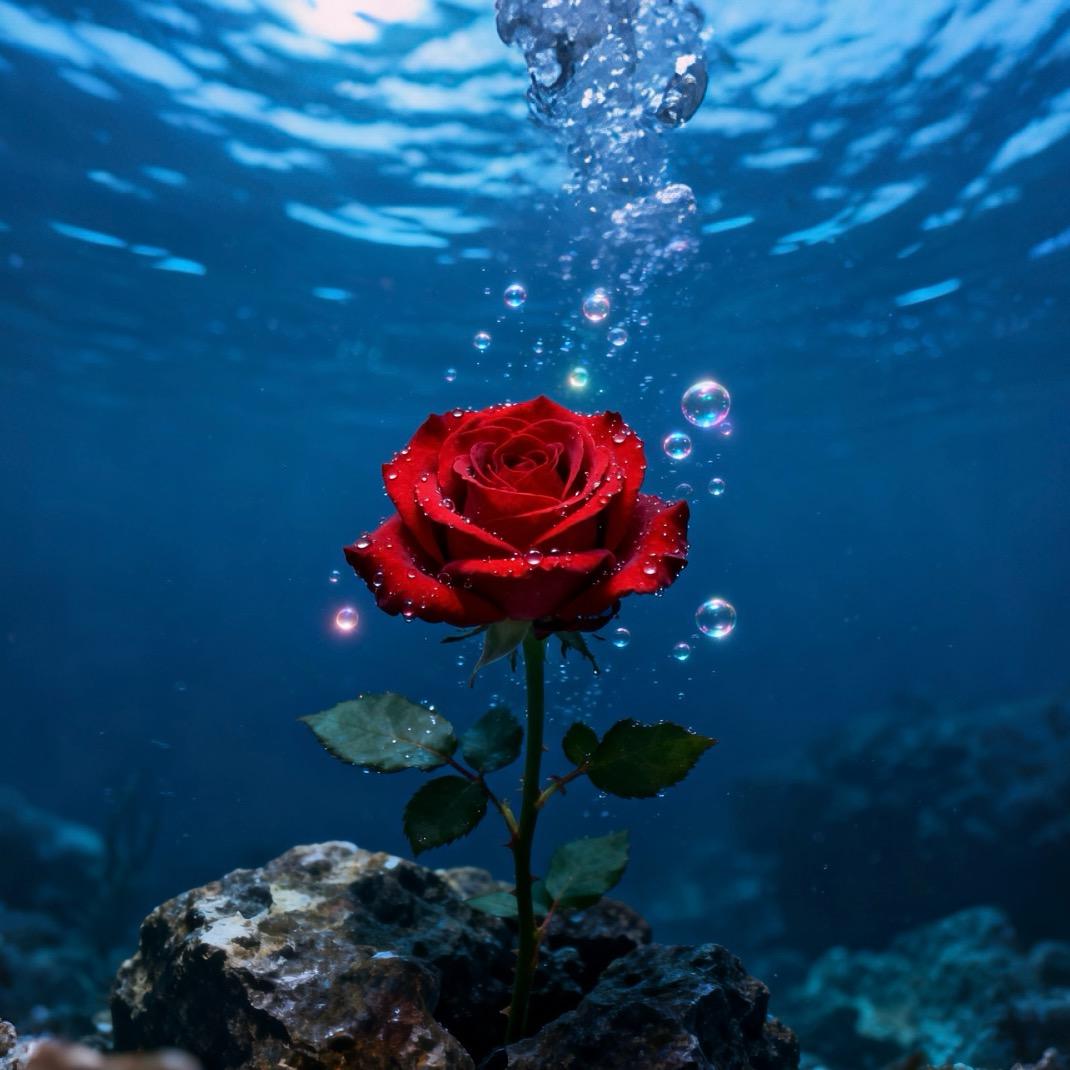 玫瑰藏在深海