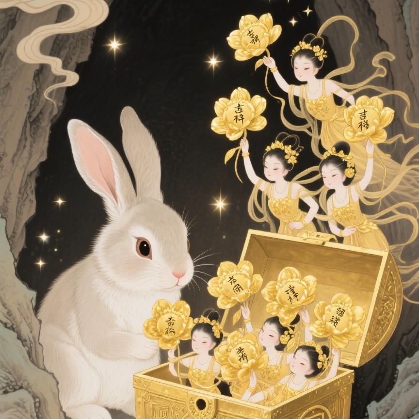 玉兔送福