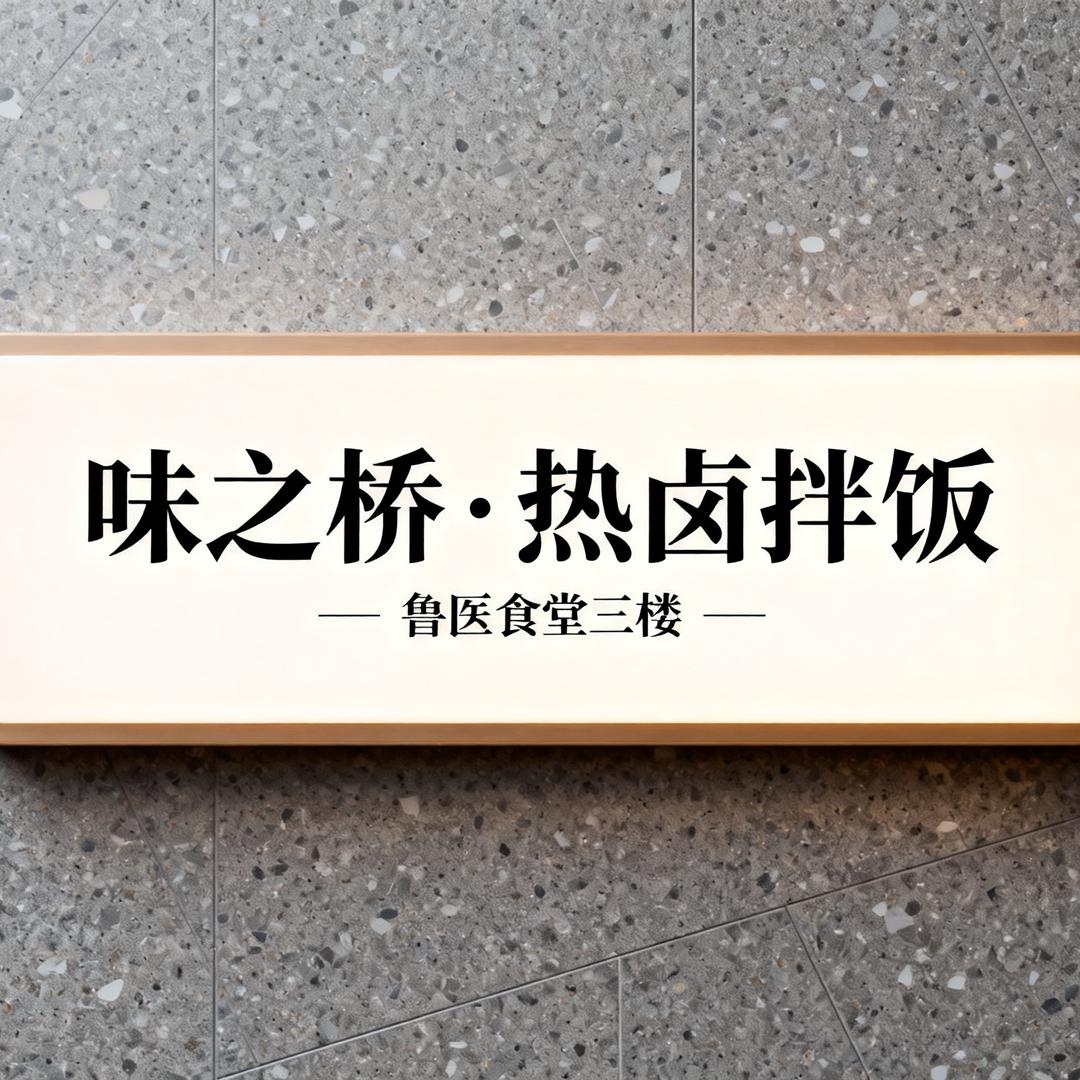 鲁医食堂三楼热卤拌饭