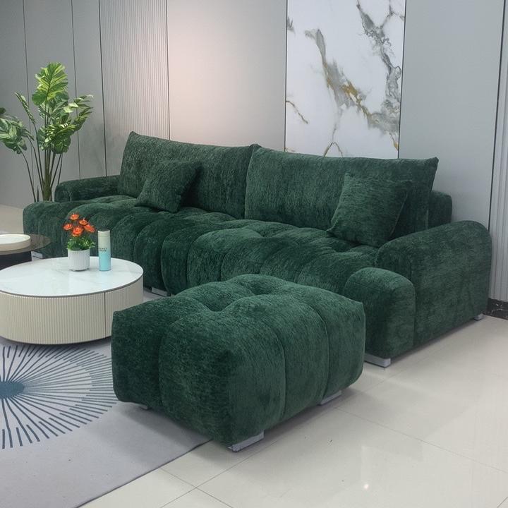 栢瑞雪尼尔沙发工厂直播