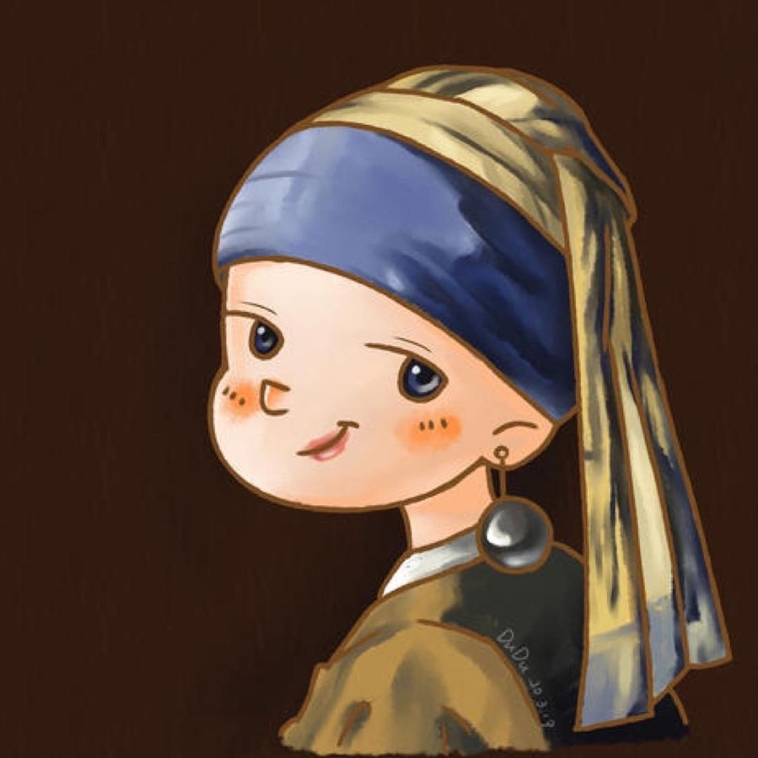 带珍珠耳环的大闺女