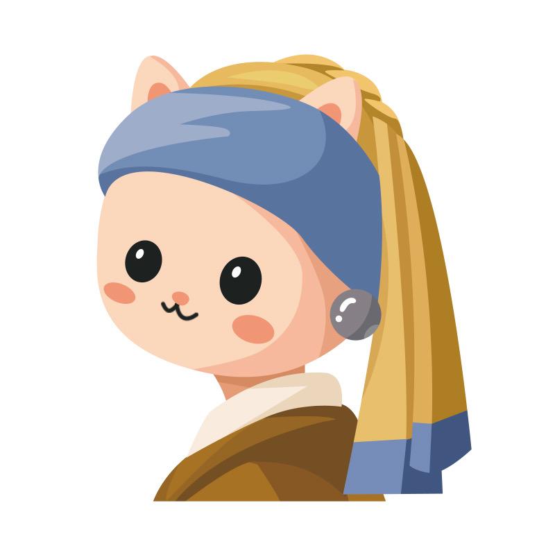 戴珍珠耳环的猫🐱