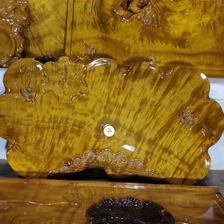 秦艺560金丝楠木茶盘