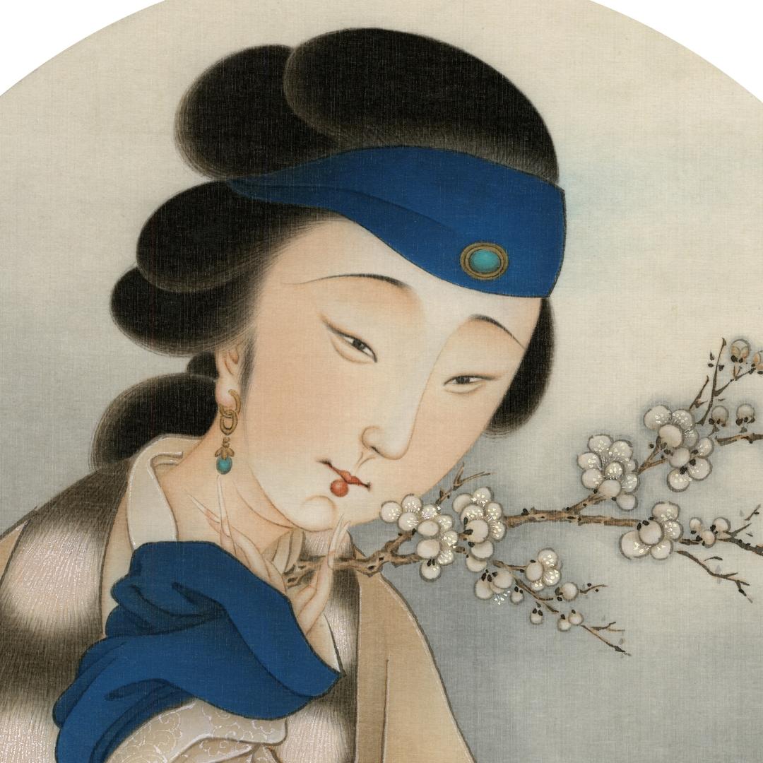 黄伟工笔人物仕女绘画