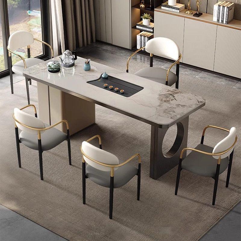 鑫来轻奢岩板茶桌