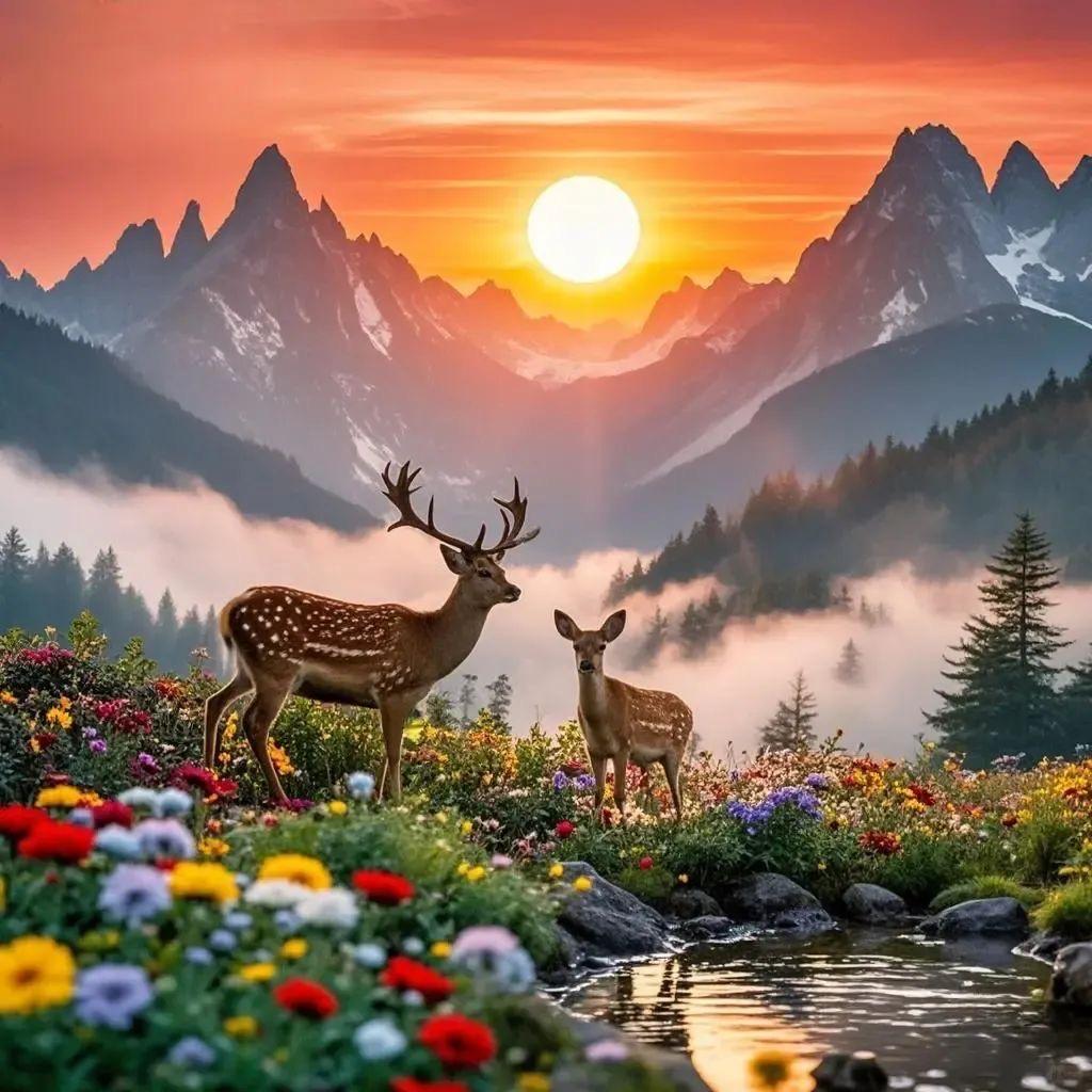 鹿鸣与溪