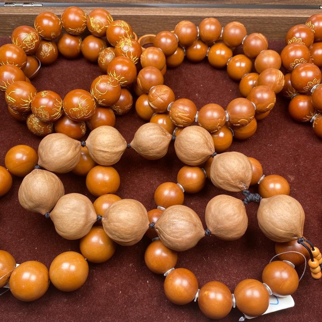 林姐橄榄核正圆光珠纯手工