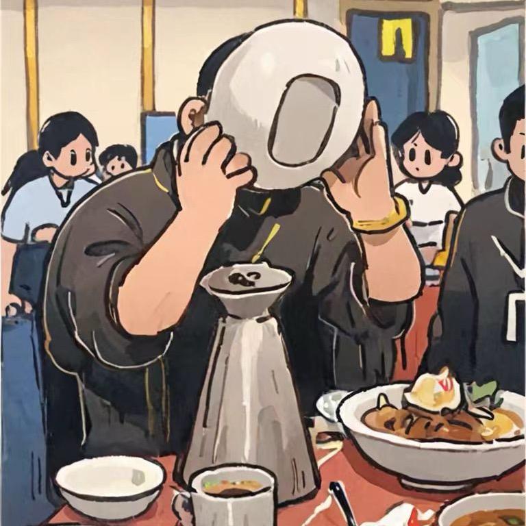 老邹吃饭用缸