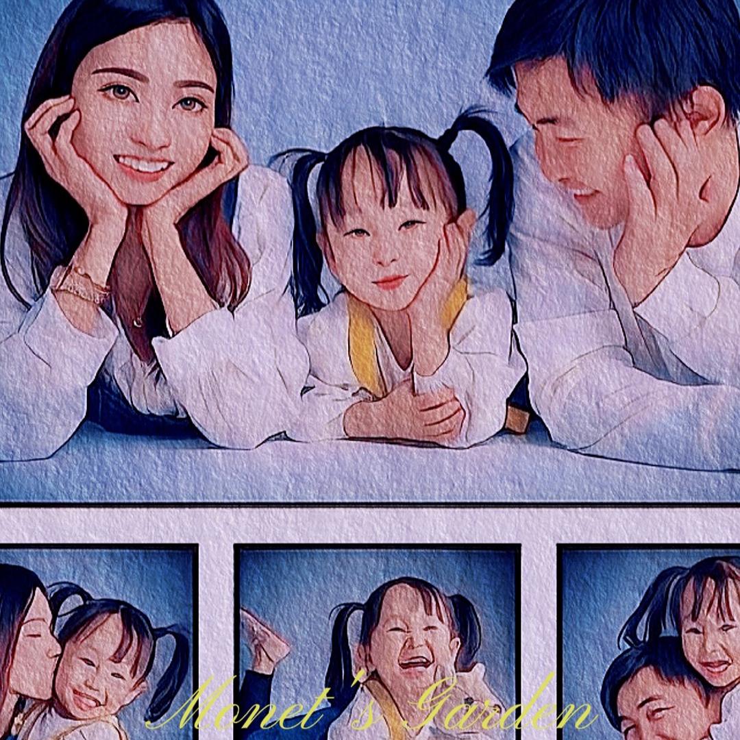 一家三口在深圳