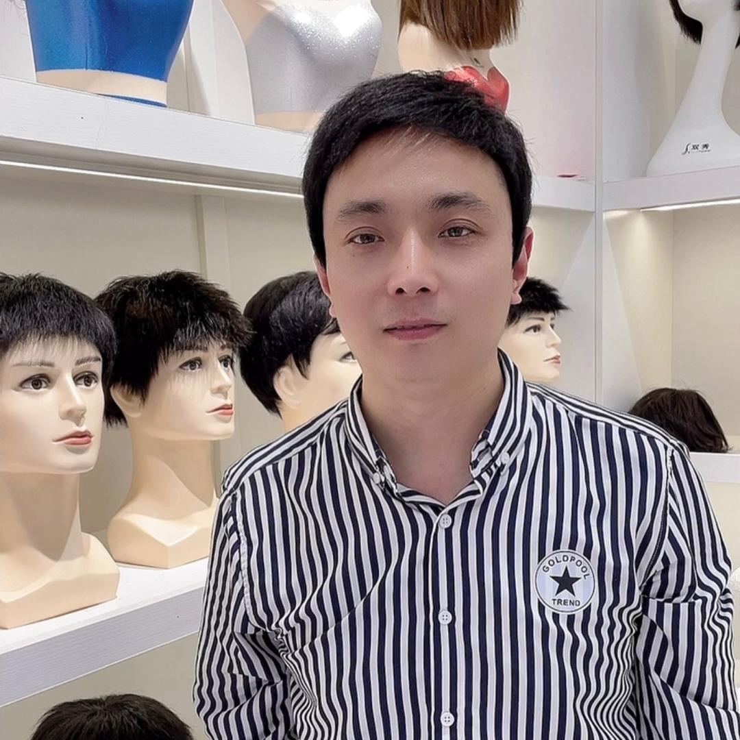 魏源男士假发