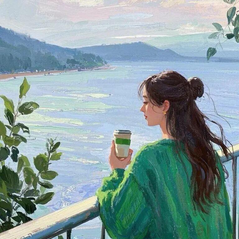 草丛里敷面膜，