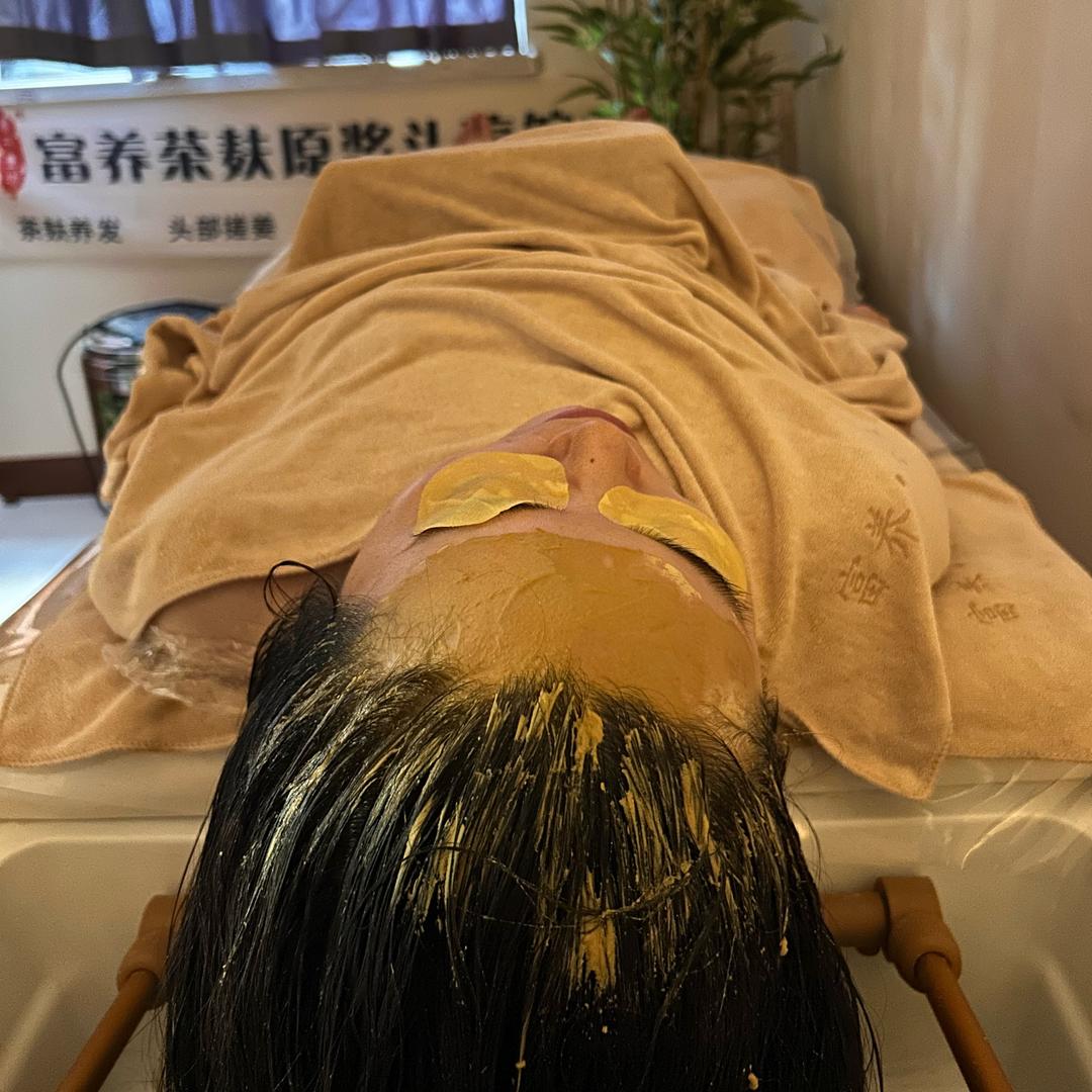 广西茶麸养发搓姜头疗馆