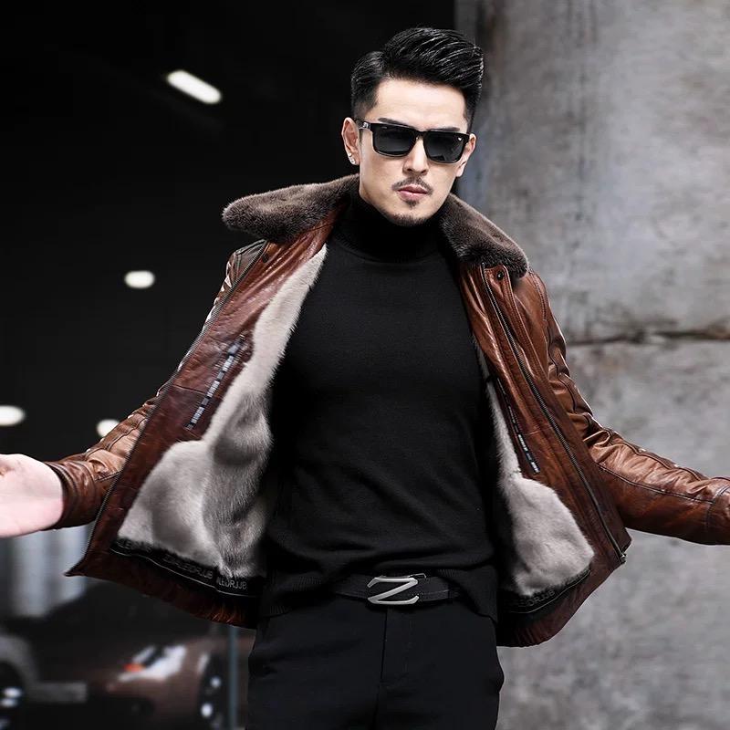 海宁嘉努轻奢男装皮衣