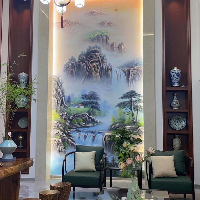 宣城（越新画廊）浮雕壁画和纯手绘装饰油画