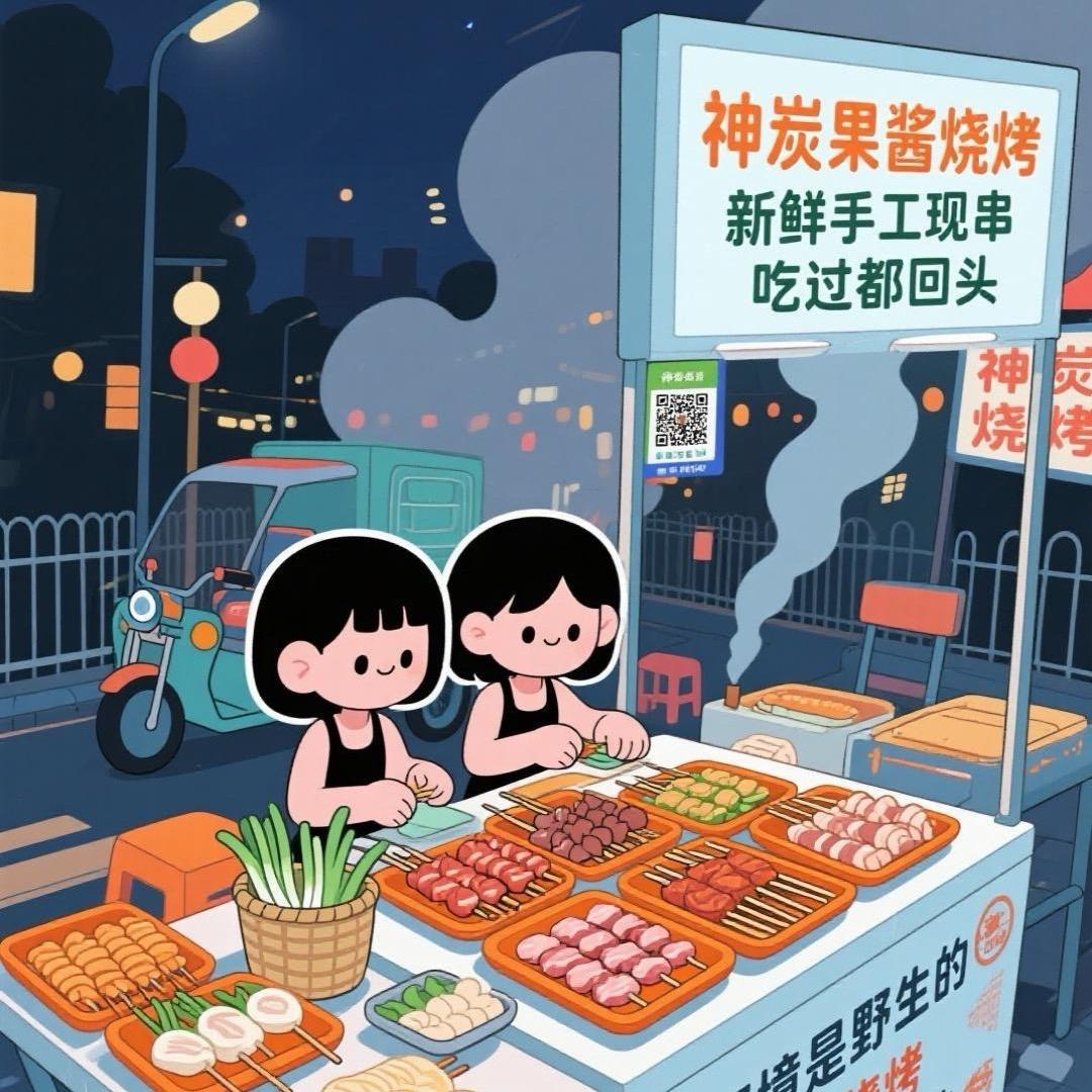 神炭烧烤 梅花园摊