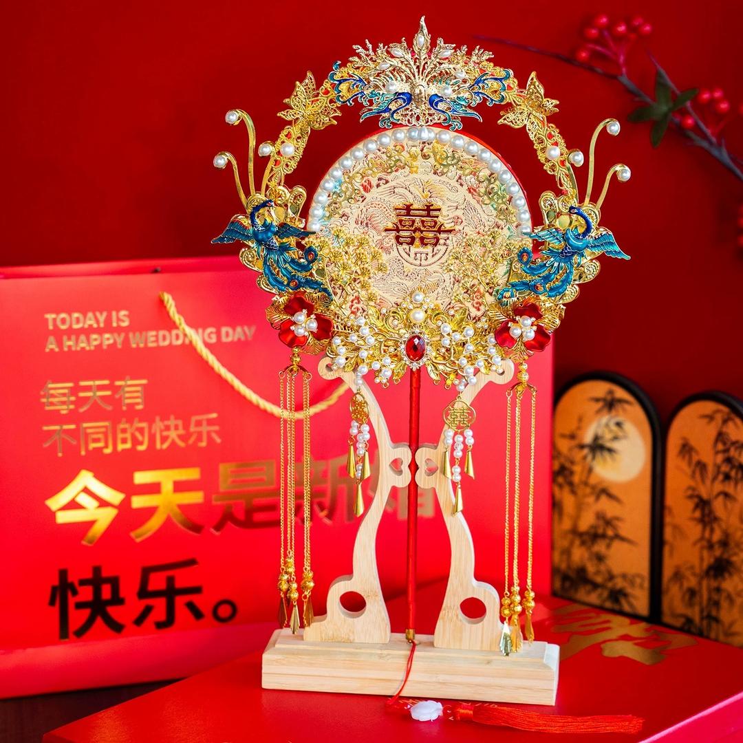 臻艺手作喜扇