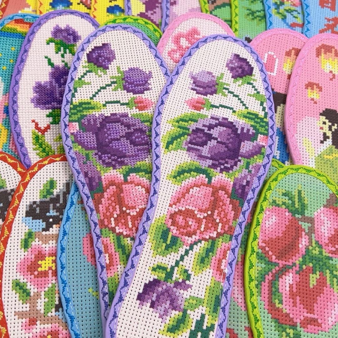 果果十字绣鞋垫 ～弘简艺