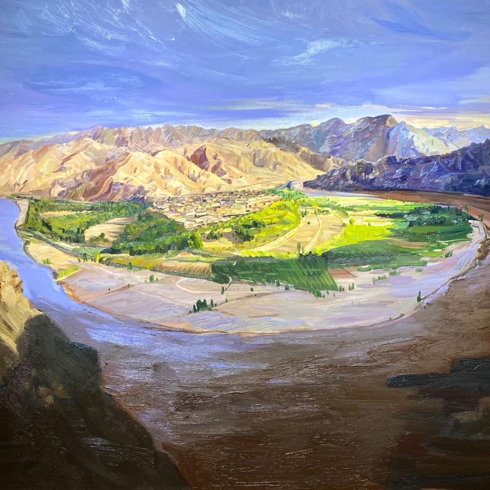 李文  油画