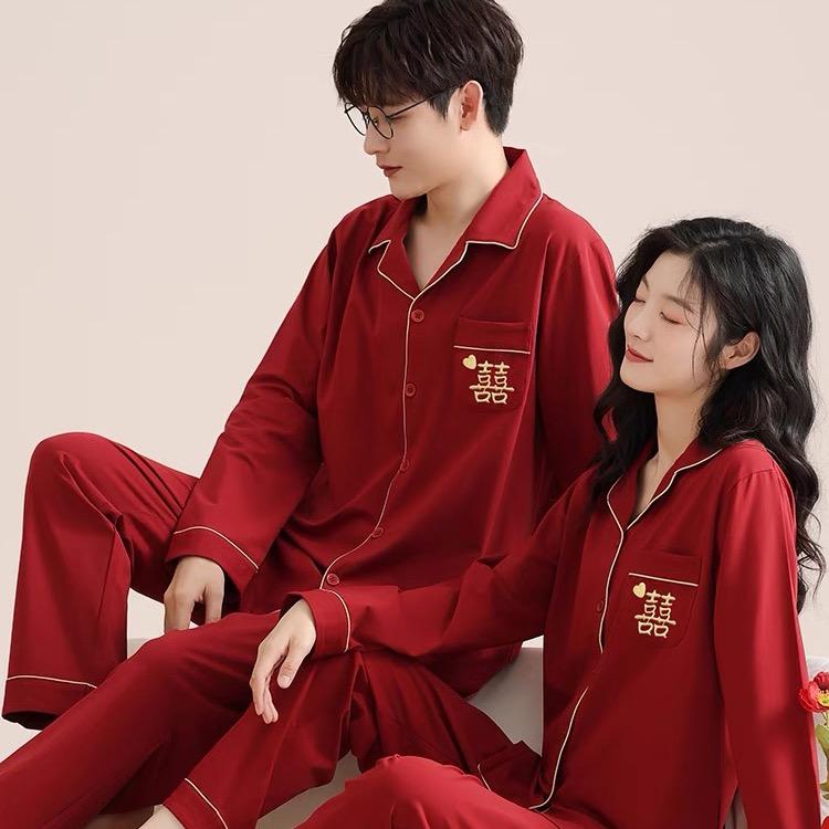 梦自在红色系列家居服制衣厂