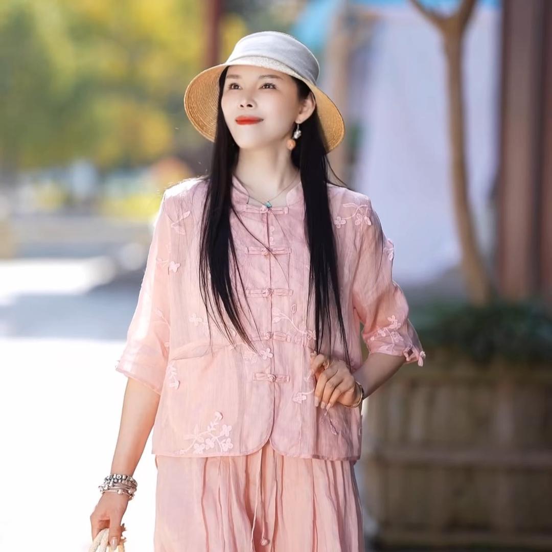 七彩亚麻苎麻女装