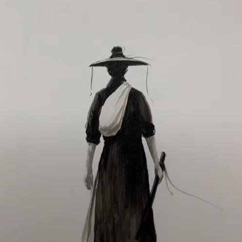 一个女的