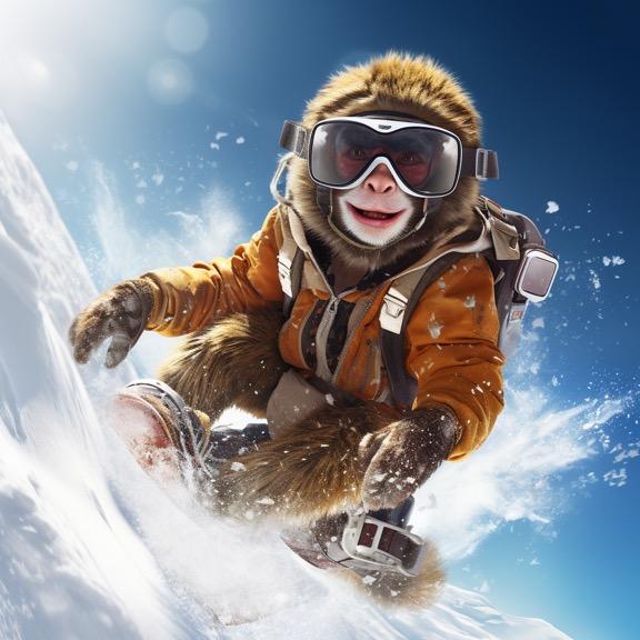 阿勒泰滑雪研究猿