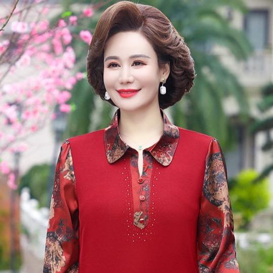 红夕阳妈妈装