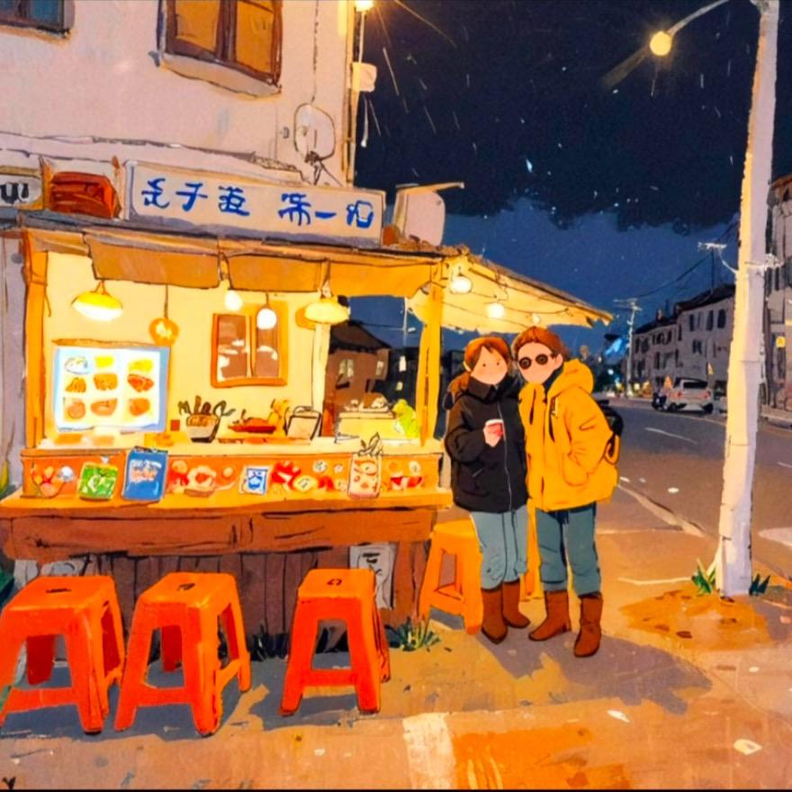 文安浇头面（十字街出摊)